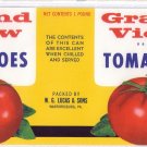 Grand View Tomatoes Can Label Warfordsburg PA