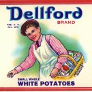 Dellford White Potatoes Can Label Brooklyn New York 8 oz. Dellford White Potatoes Can Label Brooklyn New York 8 oz.