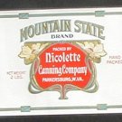 Mountain State Tomatoes Can Label Embossed Gilt Parkersburg WV