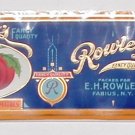 Rowley's Tomatoes Can Label Embossed Gilt Fabius NY  2lb 1oz.