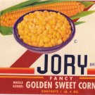 Jory Corn Can label Willamette Valley OR United Growers