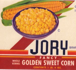 Jory Corn Can label Willamette Valley OR United Growers