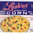 Lush'us Corn Vegetable Can label Chicago IL