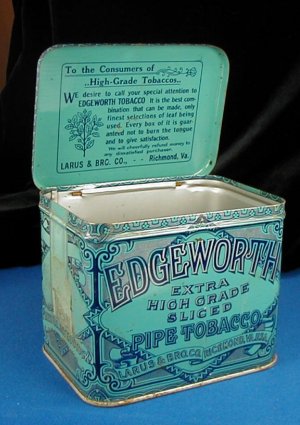 Edgeworth Pipe Tobacco Tin Vintage Advertising Tobacciana