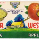 West-Over Apple Sauce Richmond VA Vintage Can Label