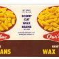 Our Value Wax Beans Chicago IL Vintage Vegetable Can Label