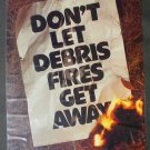 Vintage 1978 Debris Fire Prevention Poster USDA Forest Service (Cardboard)