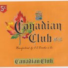 Cigar Box Label Canadian Club Embossed Inner Vintage