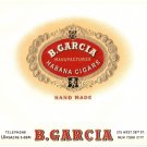 Cigar Box Label B. Garcia Embossed Coins Crest Vintage