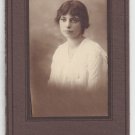 Antique Photograph Beautiful Woman Dark Hair Dark Eyes Matted Sepia Photo