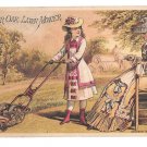 Victorian Trade Card Fairbanks Co. Pittsburgh PA Charter Oak Lawn Mower Ladies