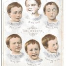 Pozzoni's Medicated Complexion Powder Trade Card The Dessert Children Facial Expressions