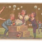Victorian Trade Card Lavine Soap Children Blowing Bubbles Soapboxes Victorian Trade Card Lavine Soap Children Blowing Bubbles Soapboxes