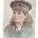Victorian Trade Card Hunts Remedy Patent Medicine EL Ramsdell Druggist Lowell MA