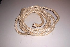 3/8" SISAL Rope Unoiled & Natural bird toy parts 20'