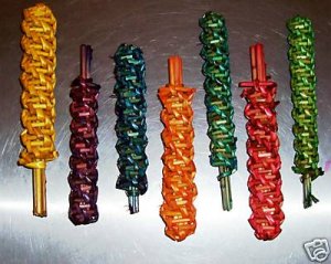5.5" Colored Twine Twists Cabobs bird toy parts parrot craft
