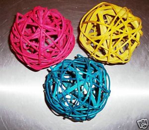 4" Colored Twine Balls bird toy parts parrots crafts (3)