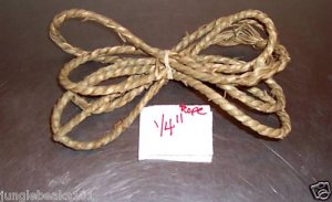 25' 1/4" NATURAL GRASS Rope bird toy parts parrot twine