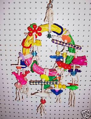 RING BLING BONANZA bird toy parrots cages perches grays