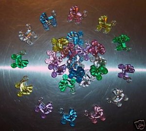 18 BABY STROLLERS bird toy parts parrots crafts favors transparent
