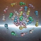 18 FLAT RATTLES bird toy parts parrots favors crafts transparent