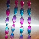 2 Drilled MULT SPIRAL Sticks bird toy part parrot craft