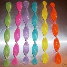 2 Drilled GLOW SPIRAL Sticks bird toy part parrot craft