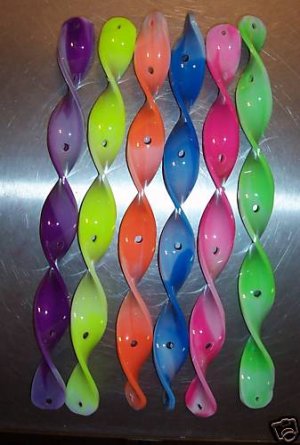 2 Drilled SPIRAL Sticks bird toy parts parrots crafts