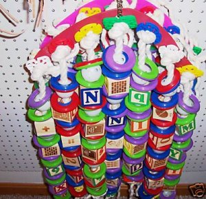 ALPHABARANG 2 bird toy parrots cages large birds macaw