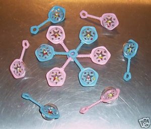 4 Beaded Baby Rattles bird toy parts parrots favors