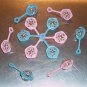 4 Beaded Baby Rattles bird toy parts parrots favors
