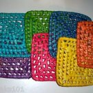 6" Colored Palm Leaf Mats bird toys parrots parts craft