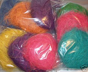 3pk Colored Coconut Fiber Patties bird toy parts parrots cages