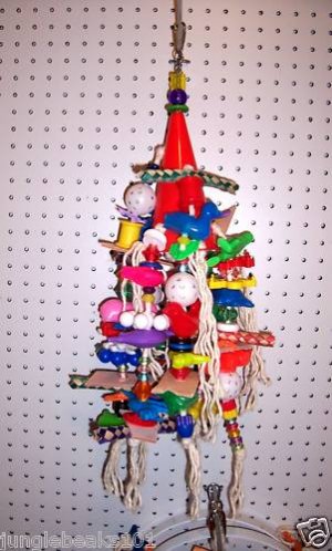 CONE MANIA bird toys grays amazons parrots rope plastic