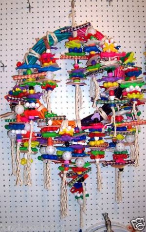 RING MASTER bird toy grays amazons parrots rope leather