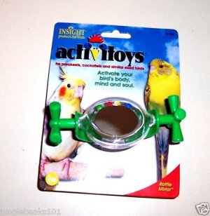 SPNNING MIRROR bird toy parts parrots cockatiel keets