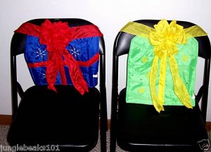 CHRISTMAS PRESENT Chair Covers toys decorations holiday