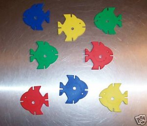 24 Small Drilled Fish bird toy parts parrots cages kids