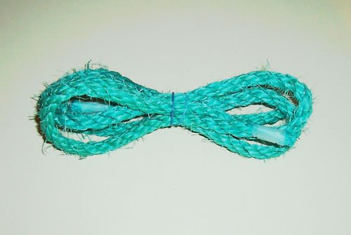 1/2" SKY BLUE SISAL Rope Unoiled bird toy parts 5' chin