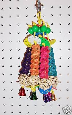 Carousel Chomping Jinglier bird toys 4 parrots cages