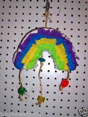 RAINBOW PINATA shreddable bird toy parts rabbits chins