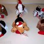 1 CHRISTMAS PLUSH PUPPY toys gift prize stocking stuffer