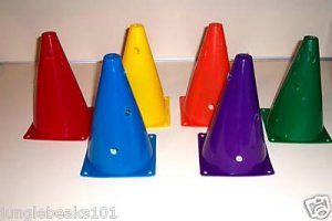 2 Large Drilled Plastic Cones bird toy parts parrots