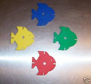 Large Drilled Fish bird toy parts 4 parrots cages toys