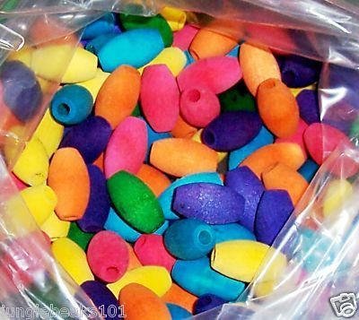 1" Oval Wood Beads bird toy parts parrots cages perch