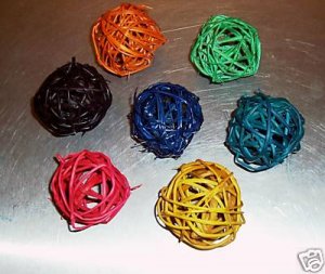 5 1" Colored Twine Balls bird toy parts parrots crafts