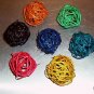 5 1" Colored Twine Balls bird toy parts parrots crafts