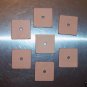 8 1.5" LEATHER SQUARES bird toy parts parrots crafts 7/16" hole