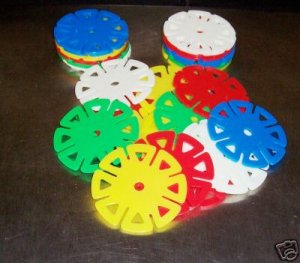 6 Medium SPIN WHEELS bird toy parts parrots cage craft