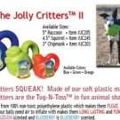 Scented Jolly CRITTER dog puppy chew SAFE rubber toys